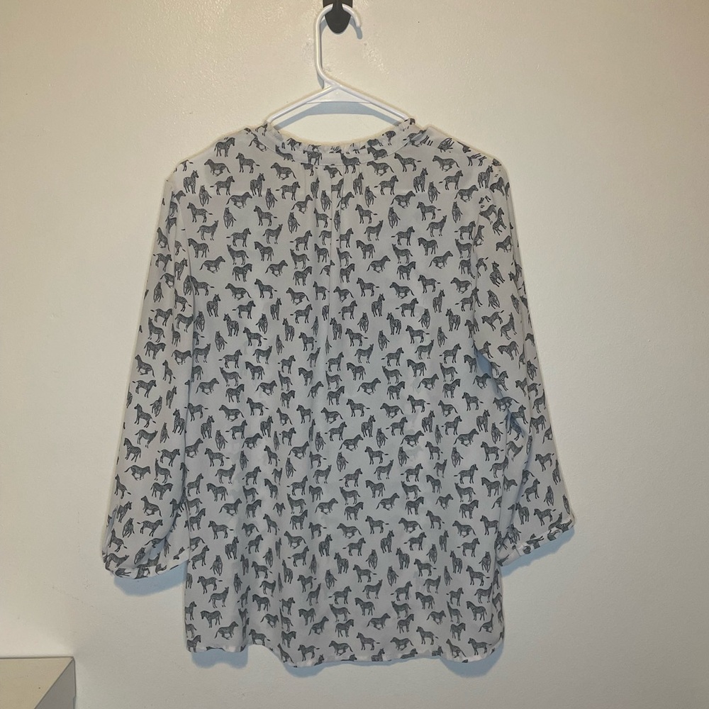 Lightweight zebra blouse